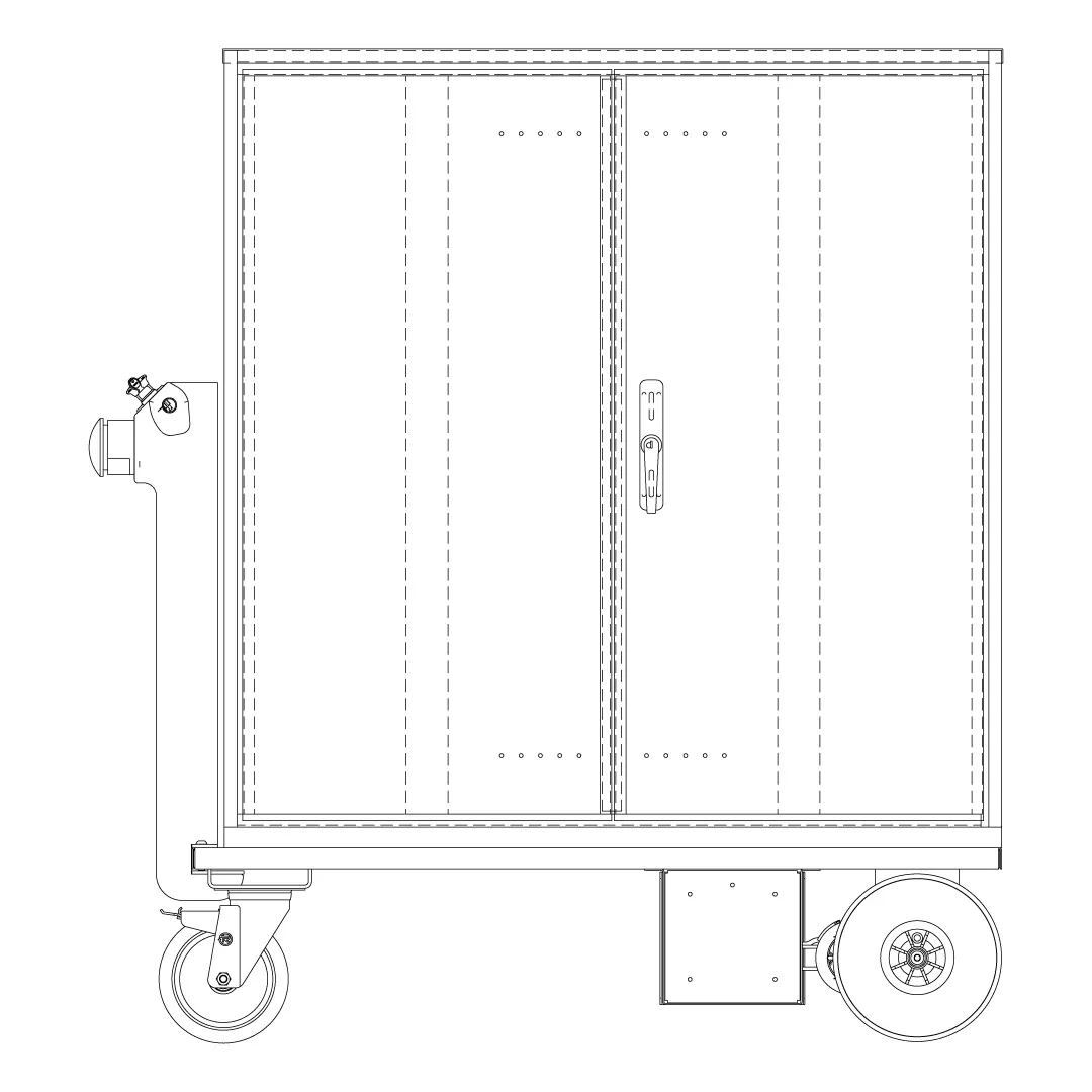 Biga Trasporto Vista Laterale FOOT BOX
